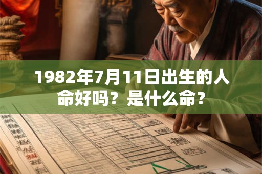 1982年7月11日出生的人命好吗？是什么命？