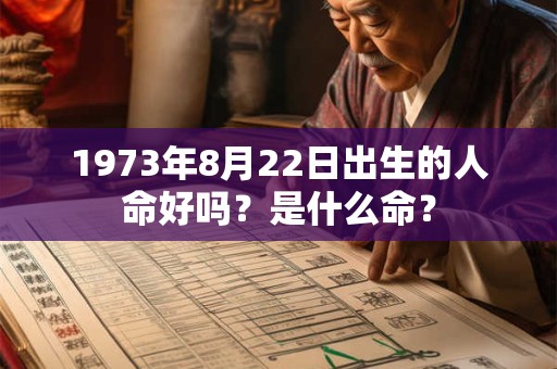 1973年8月22日出生的人命好吗？是什么命？