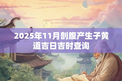 2026年11月剖腹产生子黄道吉日吉时查询