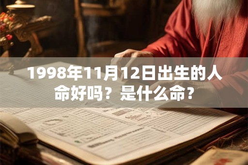 1998年11月12日出生的人命好吗？是什么命？