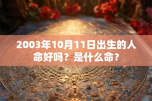 2003年10月11日出生的人命好吗？是什么命？