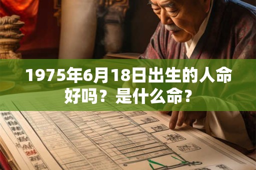 1975年6月18日出生的人命好吗？是什么命？