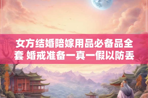 女方结婚陪嫁用品必备品全套 婚戒准备一真一假以防丢失