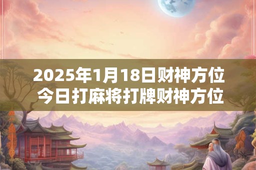 2025年1月18日财神方位 今日打麻将打牌财神方位！