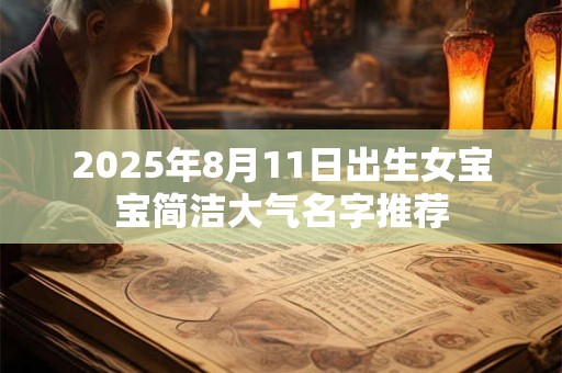 2025年8月11日出生女宝宝简洁大气名字推荐