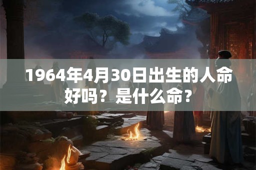 1964年4月30日出生的人命好吗？是什么命？