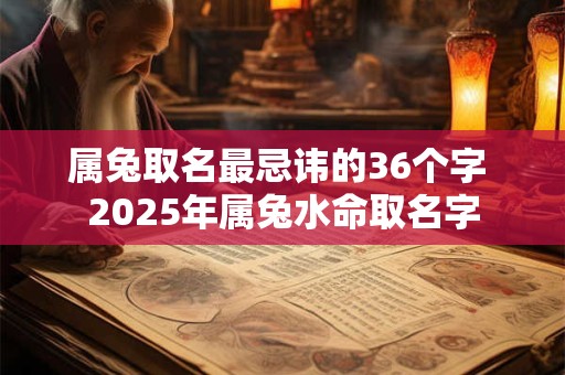 属兔取名最忌讳的36个字 2025年属兔水命取名字