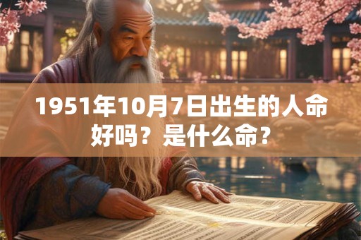 1951年10月7日出生的人命好吗?是什么命? 1951年10月7日出生的人命好吗?是什么命?