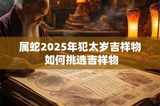 属蛇2025年犯太岁吉祥物 如何挑选吉祥物