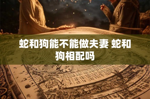 蛇和狗能不能做夫妻 蛇和狗相配吗