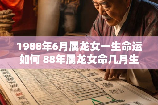 1988年6月属龙女一生命运如何 88年属龙女命几月生好 1988年6月属龙女一生命运如何 88年属龙女命几月生好