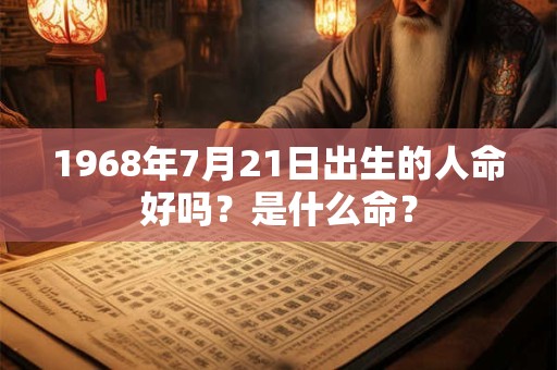 1968年7月21日出生的人命好吗？是什么命？