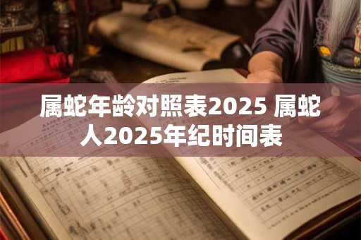 属蛇年龄对照表2025 属蛇人2025年纪时间表