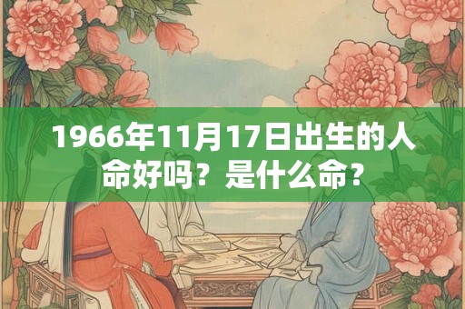 1966年11月17日出生的人命好吗？是什么命？