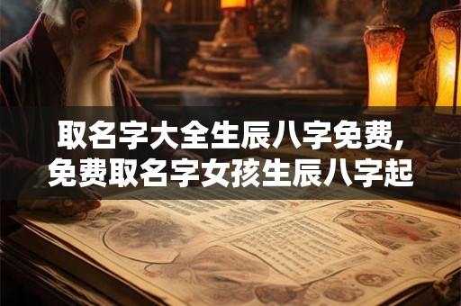 取名字大全生辰八字免费,免费取名字女孩生辰八字起名