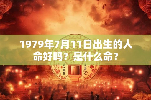 1979年7月11日出生的人命好吗？是什么命？