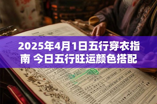 2025年4月1日五行穿衣指南 今日五行旺运颜色搭配