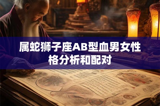 属蛇狮子座AB型血男女性格分析和配对