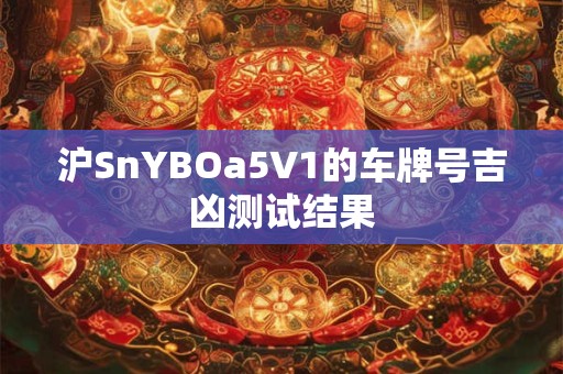 沪SnYBOa5V1的车牌号吉凶测试结果