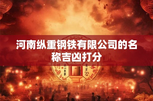 河南纵重钢铁有限公司的名称吉凶打分