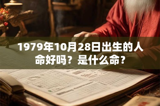 1979年10月28日出生的人命好吗？是什么命？