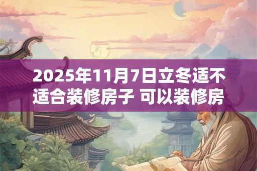 2025年11月7日立冬适不适合装修房子 可以装修房屋吗
