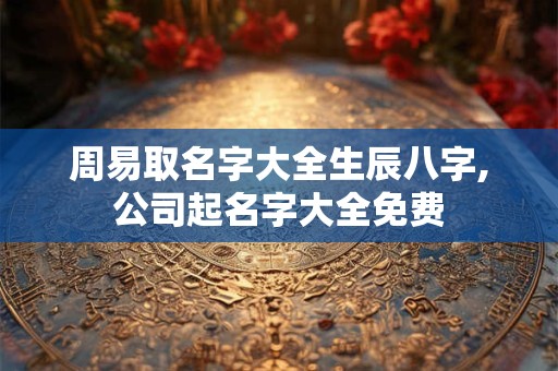 周易取名字大全生辰八字,公司起名字大全免费