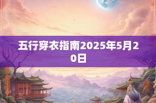 五行穿衣指南2025年5月20日