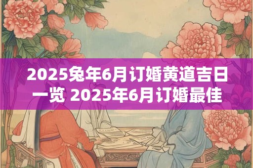 2025兔年6月订婚黄道吉日一览 2025年6月订婚最佳吉日