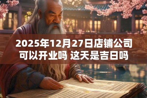 2025年12月27日店铺公司可以开业吗 这天是吉日吗