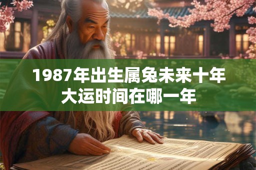 1987年出生属兔未来十年大运时间在哪一年