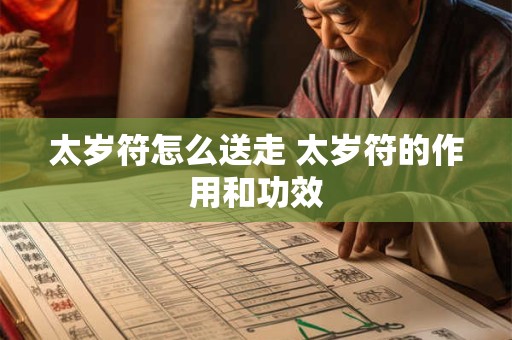太岁符怎么送走 太岁符的作用和功效