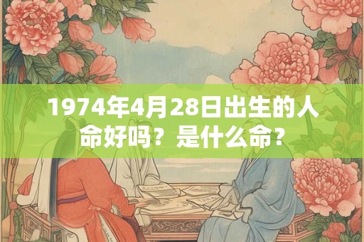 1974年4月28日出生的人命好吗？是什么命？