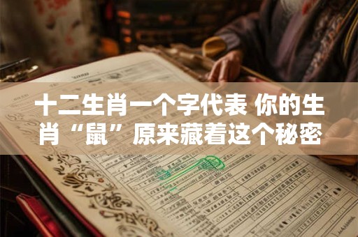十二生肖一个字代表 你的生肖“鼠”原来藏着这个秘密！