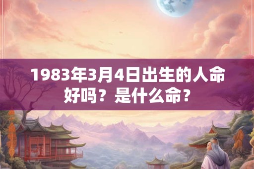 1983年3月4日出生的人命好吗？是什么命？