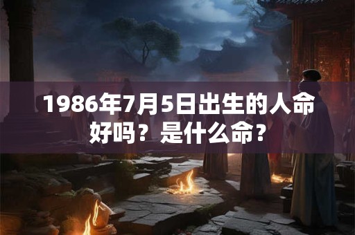1986年7月5日出生的人命好吗？是什么命？