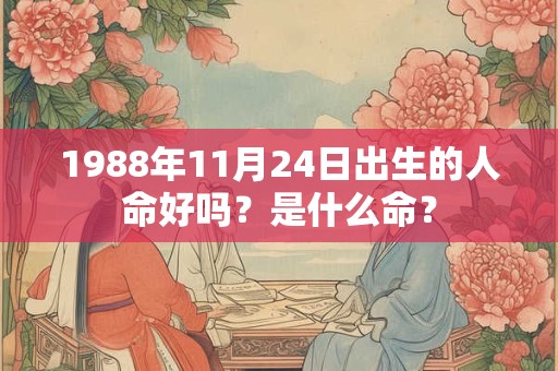 1988年11月24日出生的人命好吗？是什么命？