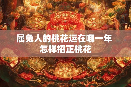 详细阅读:属兔人的桃花运在哪一年 怎样招正桃花 属兔人的桃花运在哪一年 怎样招正桃花