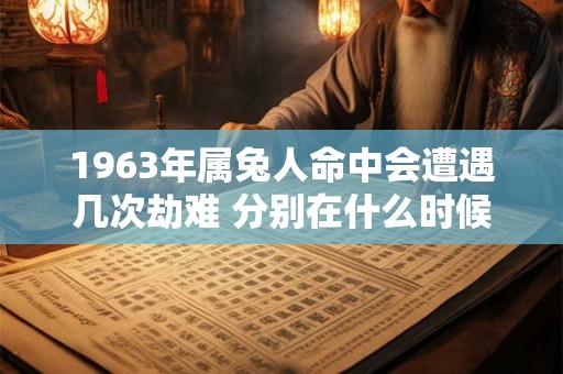 1963年属兔人命中会遭遇几次劫难 分别在什么时候