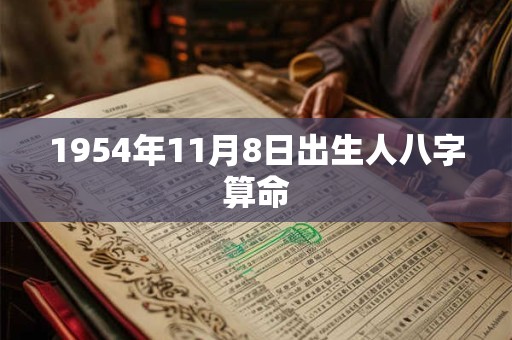 1954年11月8日出生人八字算命 1954年11月8日出生人八字算命