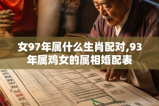 女97年属什么生肖配对,93年属鸡女的属相婚配表