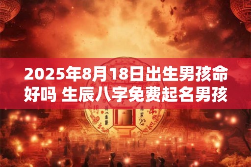 2025年8月18日出生男孩命好吗 生辰八字免费起名男孩