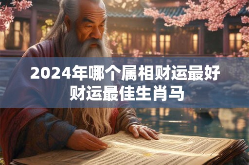2024年哪个属相财运最好 财运最佳生肖马