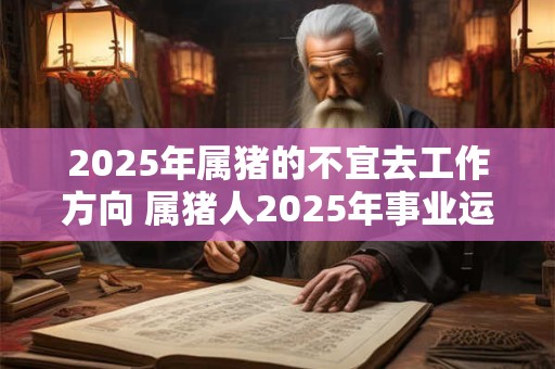 2025年属猪的不宜去工作方向 属猪人2025年事业运势