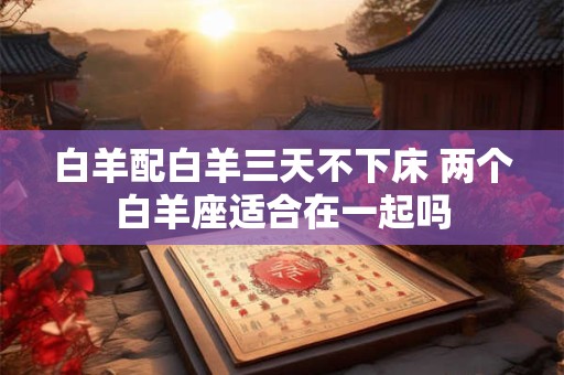 白羊配白羊三天不下床 两个白羊座适合在一起吗