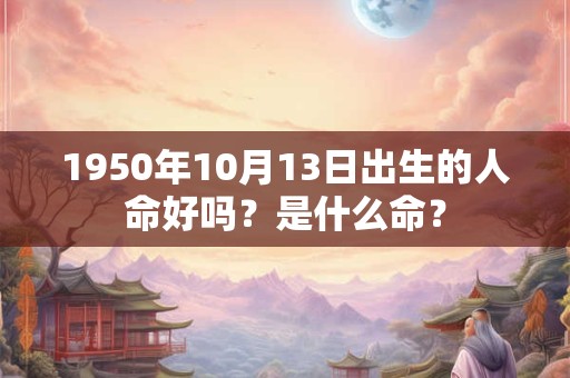 1950年10月13日出生的人命好吗？是什么命？