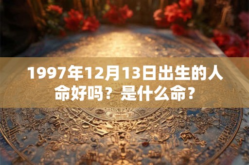 1997年12月13日出生的人命好吗？是什么命？