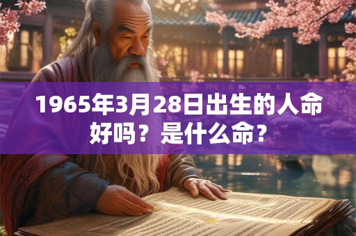 1965年3月28日出生的人命好吗？是什么命？