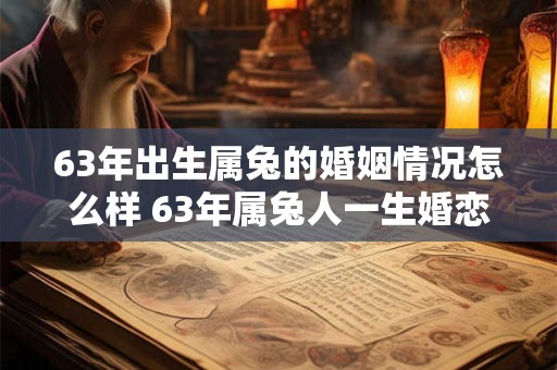 63年出生属兔的婚姻情况怎么样 63年属兔人一生婚恋运 63年出生属兔的婚姻情况怎么样 63年属兔人一生婚恋运