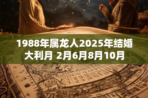 1988年属龙人2025年结婚大利月 2月6月8月10月